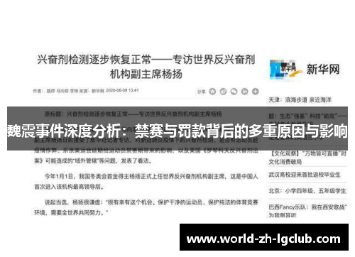 魏震事件深度分析：禁赛与罚款背后的多重原因与影响